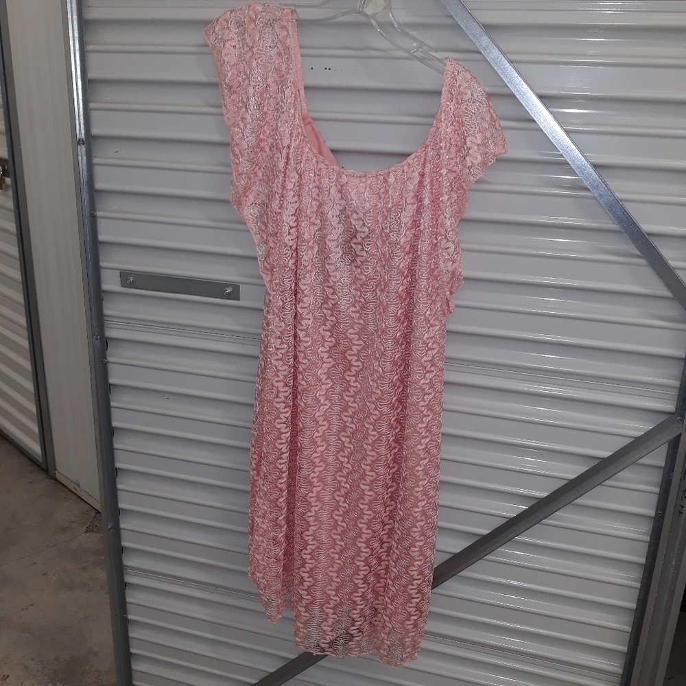 Peach color cocktail dress